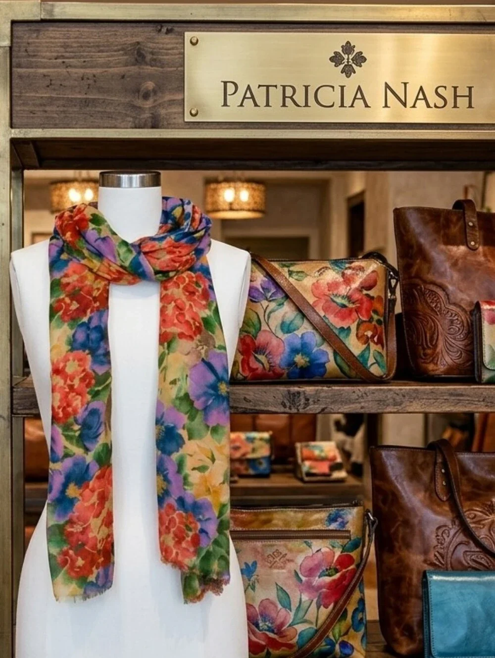 Patricia Nash Floral French Hydrangeas Print Scarf - NWT